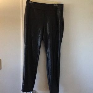 Black, large, vegan pleather pants never worn